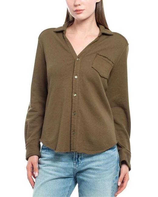 Wilt Green Clothing Button Front Sweatshirt
