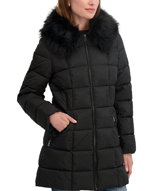 Tahari Black Brie Coat