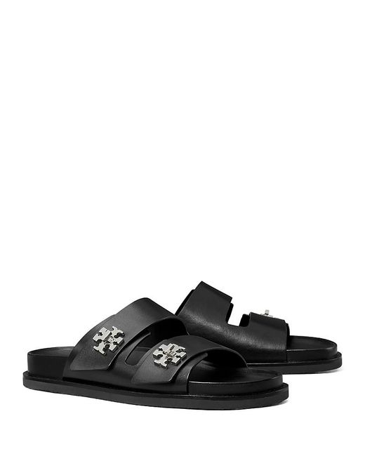 Tory Burch Black Turnlock Sport Slide