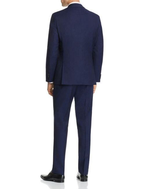 hugo boss navy pinstripe suit