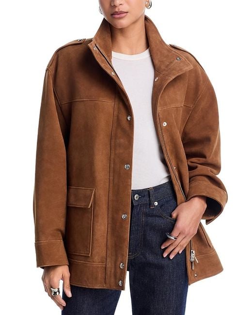 Anine Bing Brown Roux Suede Jacket