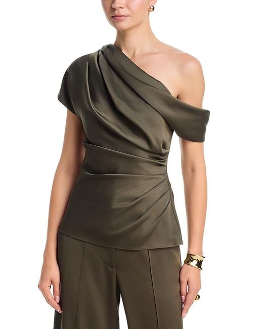 Jonathan Simkhai Black Phoebe Draped Top