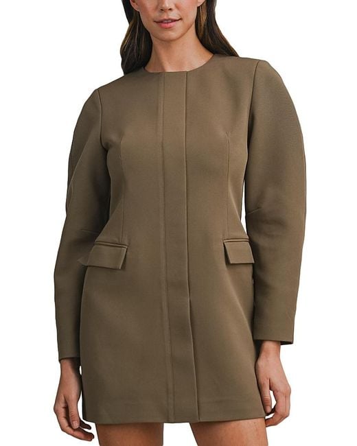 Luvee Brown Blazer Dress