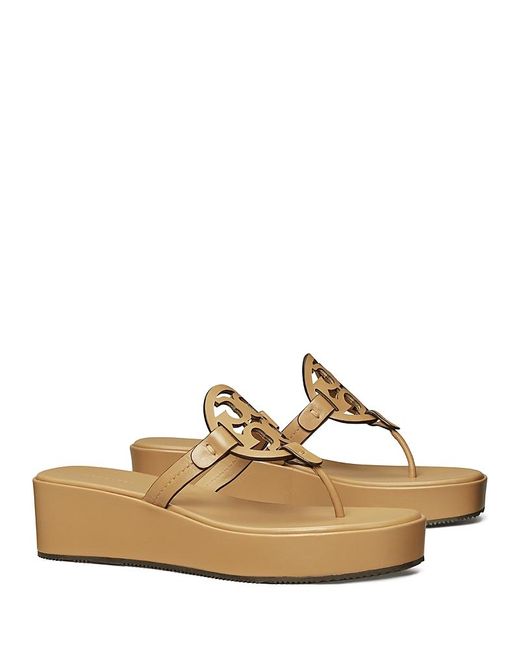 Tory Burch White Miller Wedge Sandal