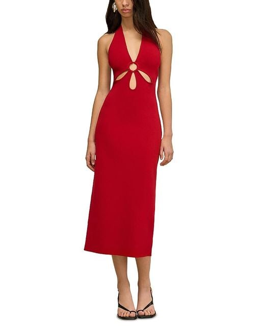 Cult Gaia Women's Red Vinna Halter Midi Dress Cult Gaia Women's Red Vinna Halter Midi Dress