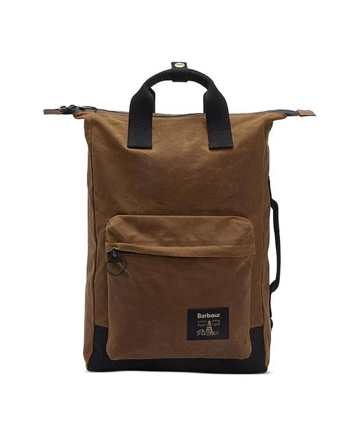 Barbour Brown Field Wax Backpack