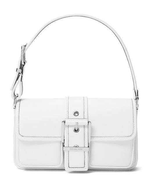 Michael Kors White Michael By Colby Medium Shoulder Bag