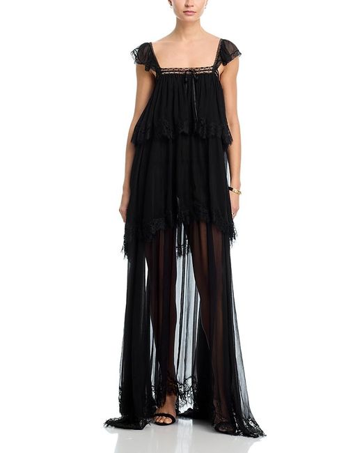 LoveShackFancy Black Maralee Dress