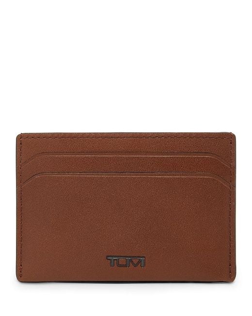 Tumi Brown Slim Card Case for men