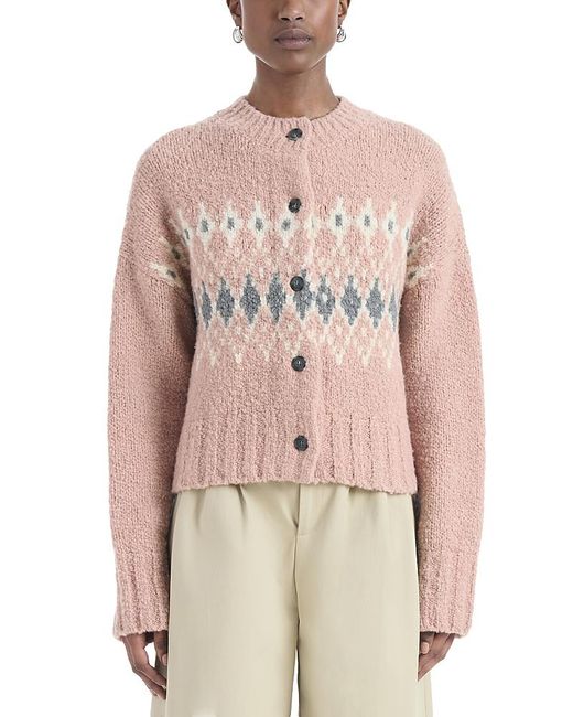 Altuzarra Pink Haven Wool Button Front Sweater