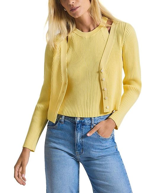 10 Crosby Derek Lam Blue Lonnie Layered Cardigan