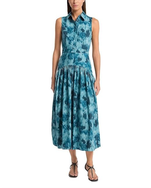 Michael Kors Michael Michael Kors Poplin Drop Waist Dress in Blue | Lyst Michael Kors Michael Michael Kors Poplin Drop Waist Dress in Blue | Lyst