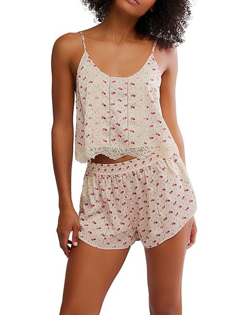 Free People Multicolor Midnight Muse Printed Pajama Set