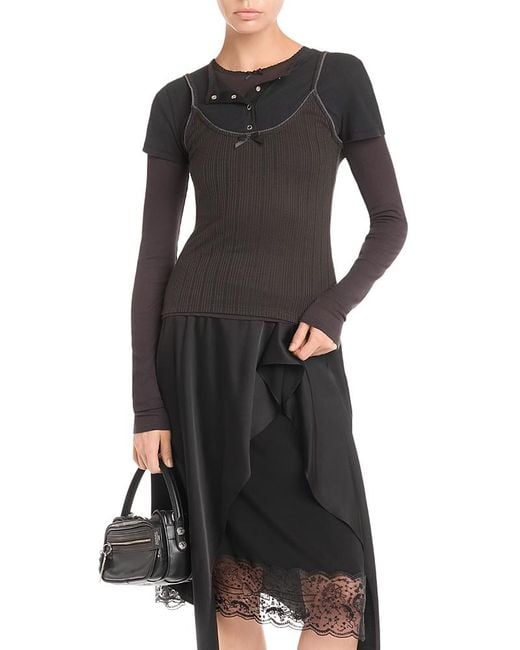 Acne Black Layered Look Top