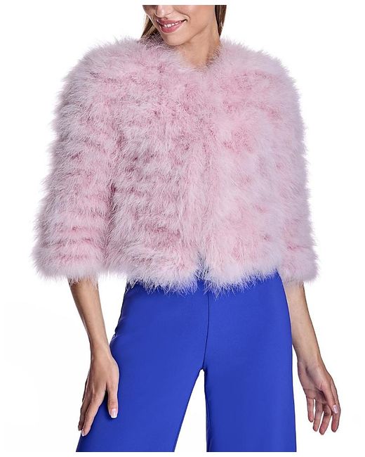 Maximilian Purple Feather Bolero Jacket