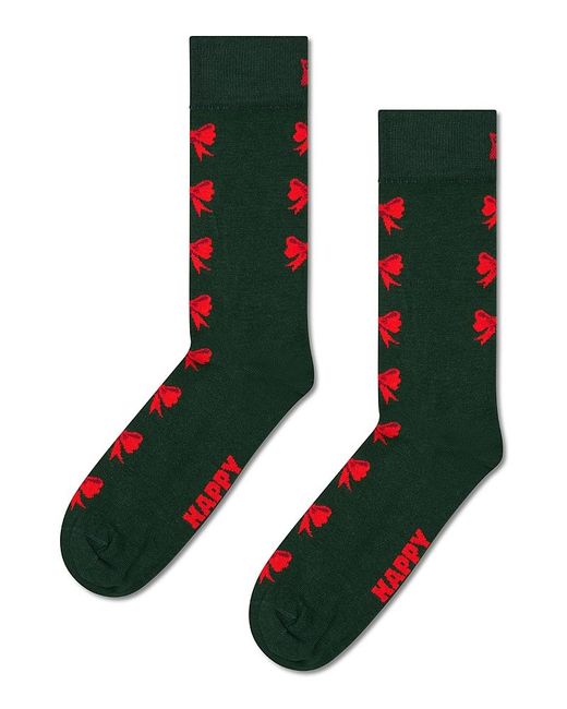 Happy Socks Green Bow Crew Socks