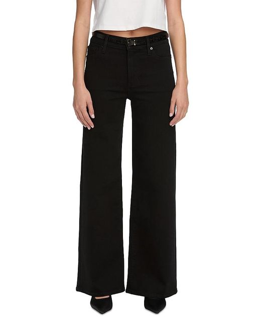 FRAME Black Pixie Le Slim High Rise Palazzo Jeans