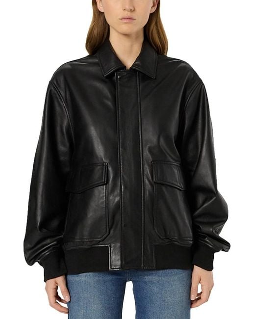 Gerard Darel Black Nima Leather Jacket