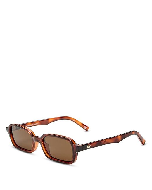 Le Specs Brown Pilferer Rectangle Sunglasses, 53Mm