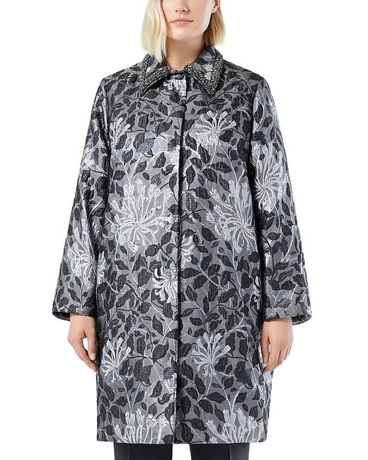 Marina Rinaldi Gray Kirin Jacquard Coat