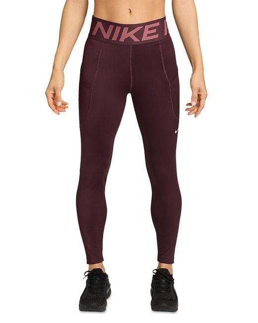 Nike Purple Sculpt High Rise 7/8 Pocket Tights