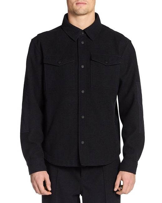 Moncler Blue Shirt Jacket for men