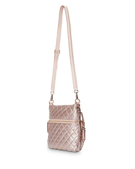 MZ Wallace Leather Downtown Crosby Crossbody in Rose Gold Metallic ...