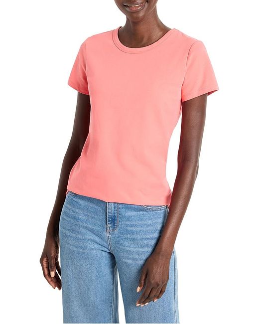 NIC+ZOE Blue Perfect Knit Crewneck Tee