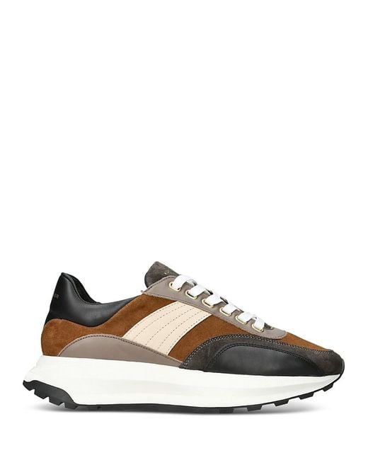 Kurt Geiger Brown Gaspar Lace Up Sneakers for men