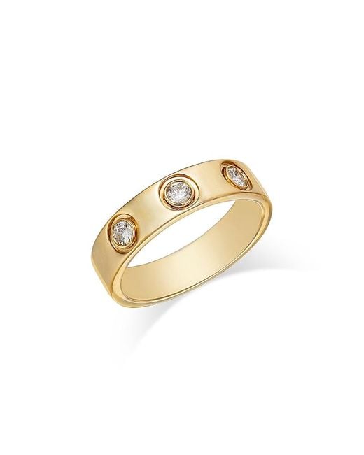 Bloomingdale's Fine Collection Metallic Diamond Bezel Band for men