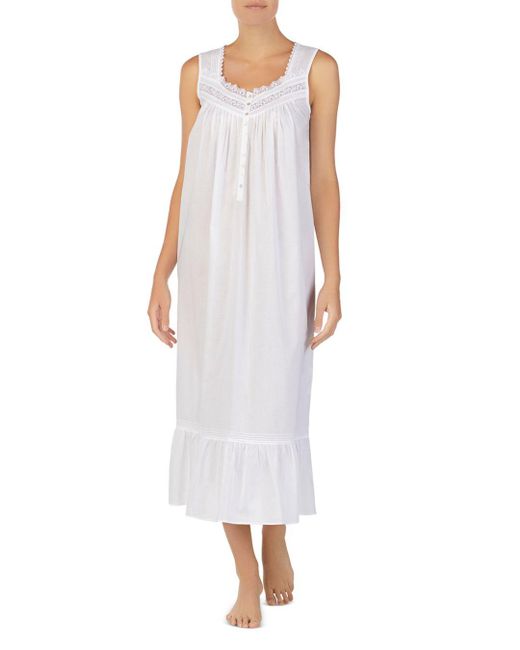 Sleeveless Long Cotton Ballet Nightgown 