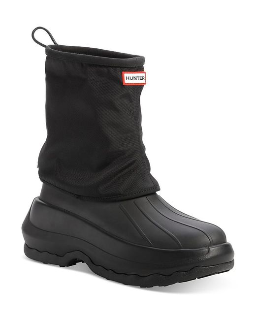 KENZO Black X Hunter Fleece Lined Removable Gaiter Lace Up Ankle Boots for men