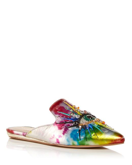 kurt geiger olive eye mules