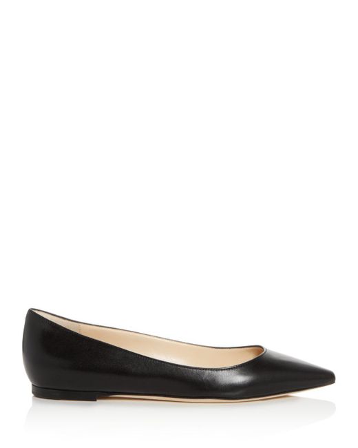 Jimmy Choo Romy Patent Leather Ballet Flats in Black Womens Flats and flat shoes Jimmy Choo Flats and flat shoes Brown 