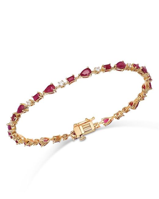 Bloomingdale's Fine Collection White Ruby & Diamond Link Bracelet