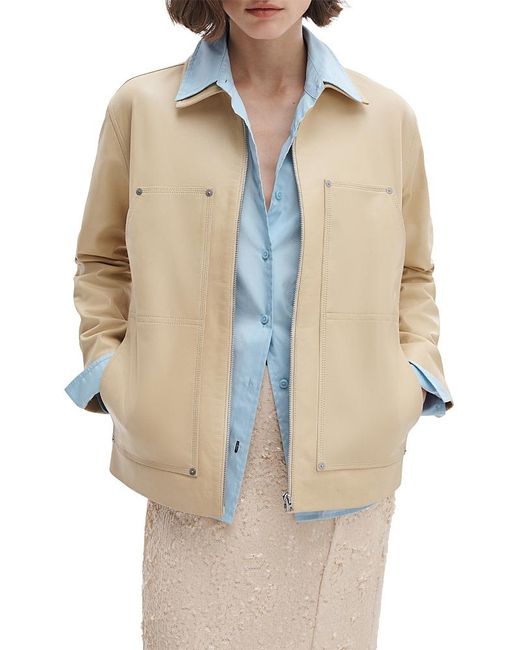 Rag & Bone Natural Sid Leather Jacket
