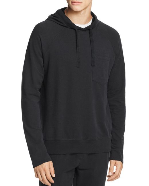 ATM Hooded Brushed - Fleece Sweatshirt in Black for Men - Lyst