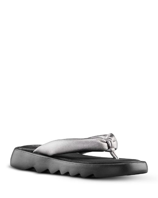 Cougar Shoes Leather Thong Sandals In White Lyst 