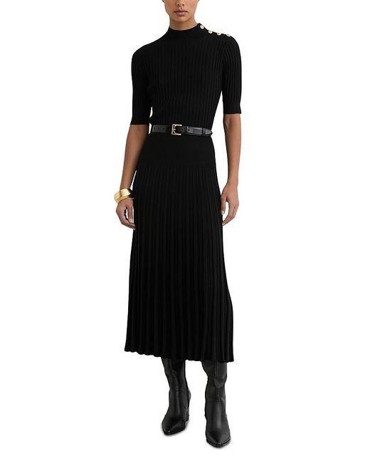 nine britton valencia knit midi dress Cream And Brown Pointelle Knitted Midi Dress main image 0