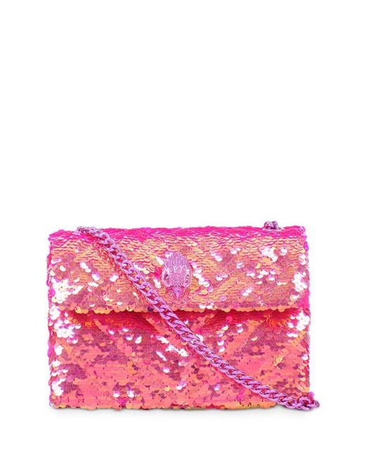 Kurt Geiger Kensington Medium Sequin Shoulder Bag in Pink | Lyst