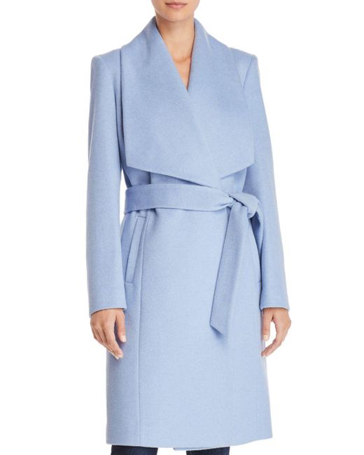 blue wrap coat