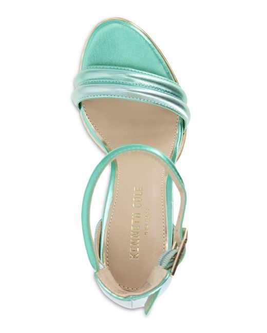 Kenneth Cole Brooke Ankle Strap High Heel Sandals in Green | Lyst