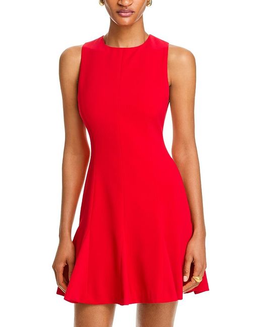Alice+Olivia■Isa Sleeveless Seamed Flare Mini Dress■ドレス Alice + Olivia Isa Sleeveless Seamed Flare Mini Dress in Red