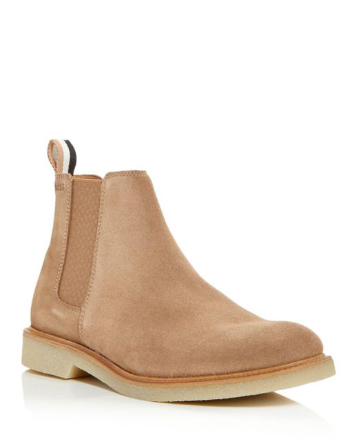 BOSS by HUGO BOSS Tunley Pull On Chelsea Boots in Natural for Men | Lyst