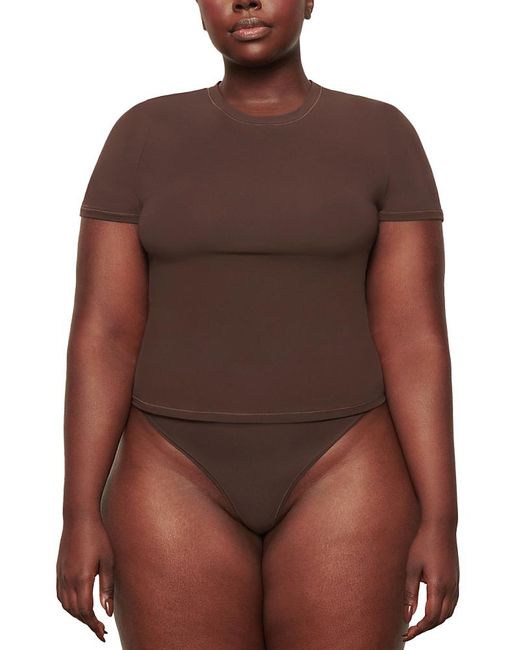 Skims Brown Fits Everybody Short Sleeved Tee