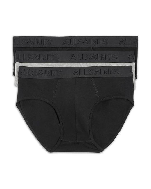 AllSaints Black Briefs, Pack Of 3 for men