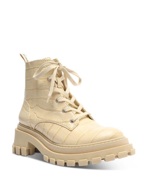sinclair croc embossed platform combat boot