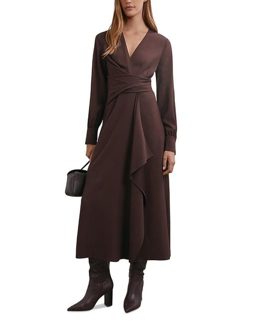 white long sleeve evening dress Gown Elegant Wedding Dresses fg3507 PLEATED LONG SLEEVE WAIST street style dress Colour:PINK Do Not Bleach