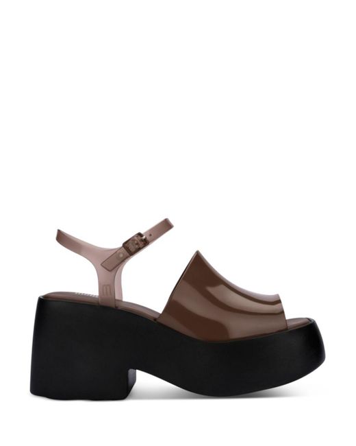 Melissa Pose Ankle Strap Platform Sandals in Black/Brown (Brown) Lyst