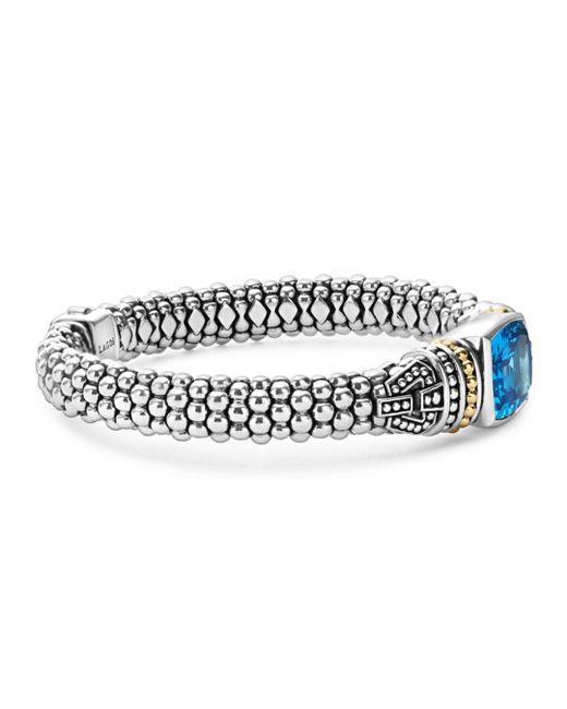 Lagos 18k Gold And Sterling Silver Caviar Color Bracelet With Swiss ...